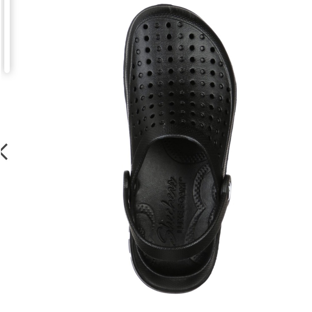 Like New Women’s Size 8 Black Skechers Foamies Luxe Foam Slip On Sandals